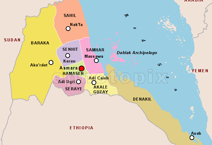 ካርታ ኤርትራ